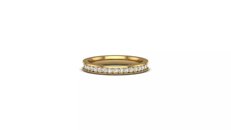 18K Yellow Gold Brynn Pave Band
