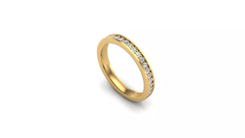 18K Yellow Gold Brynn Pave Band