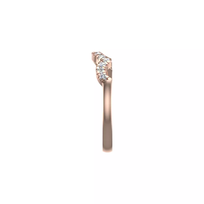 14K Rose Gold Sawyer Pave Band
