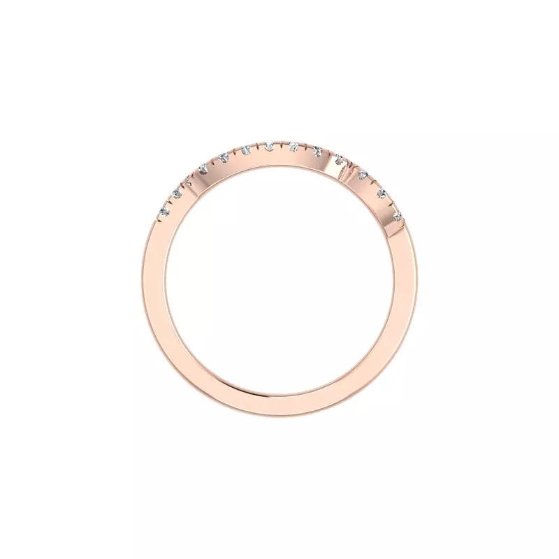 14K Rose Gold Sawyer Pave Band