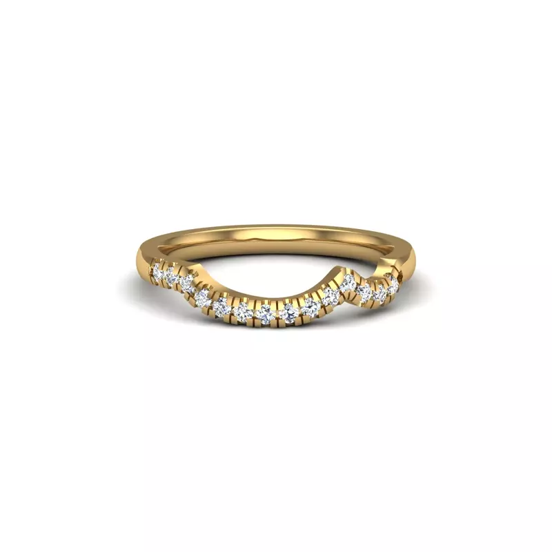 18K Yellow Gold Sawyer Pave Band