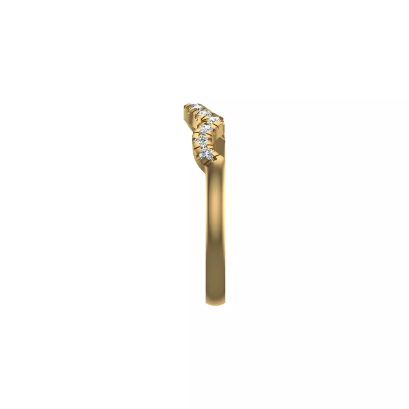 18K Yellow Gold Sawyer Pave Band