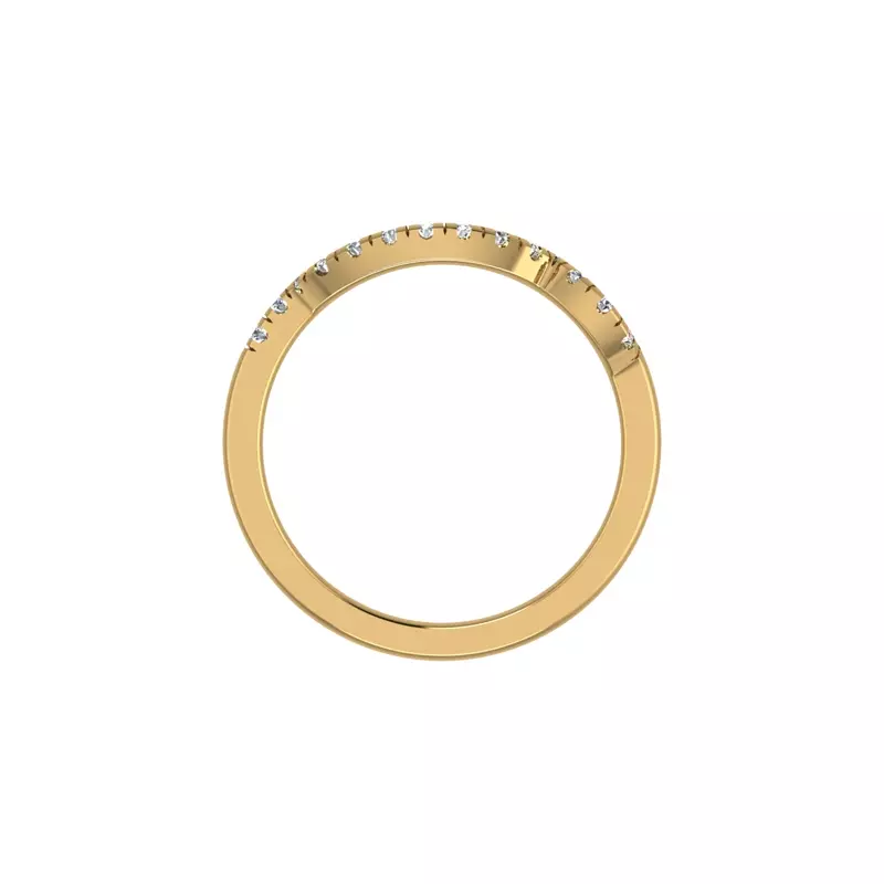 18K Yellow Gold Sawyer Pave Band
