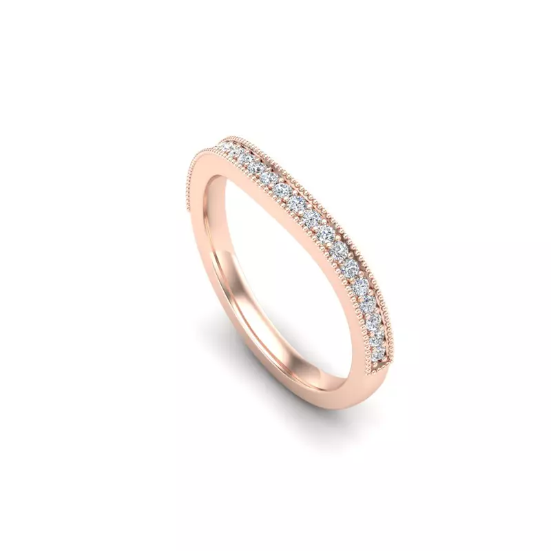 14K Rose Gold Lilah Pave Band