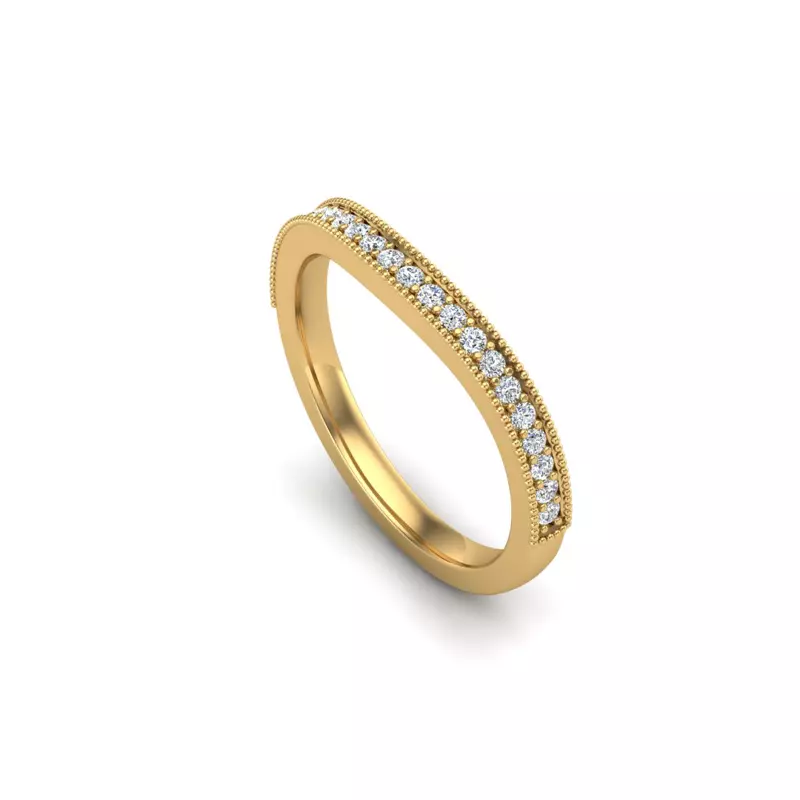 14K Yellow Gold Lilah Pave Band