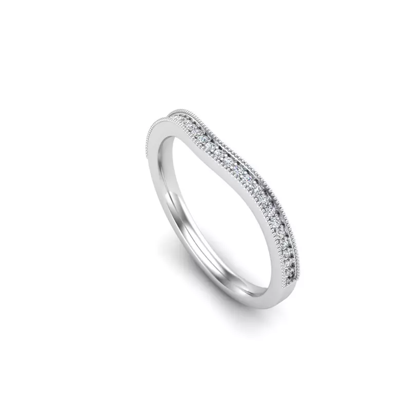 18K White Gold Selena Pave Band