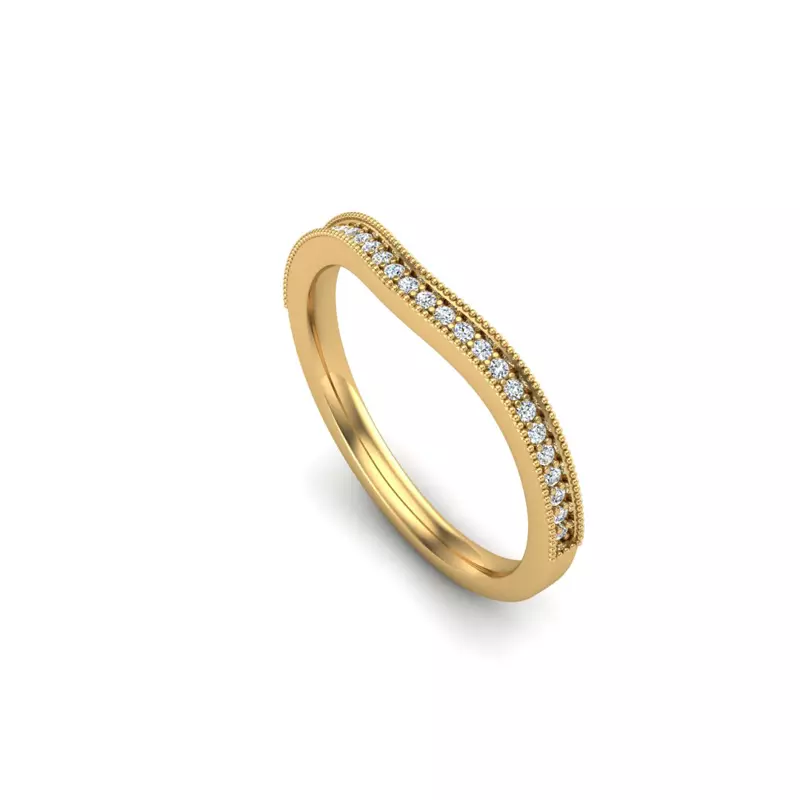 18K Yellow Gold Selena Pave Band