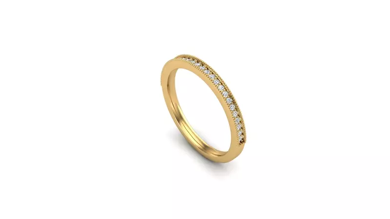 14K Yellow Gold Blair Pave Band