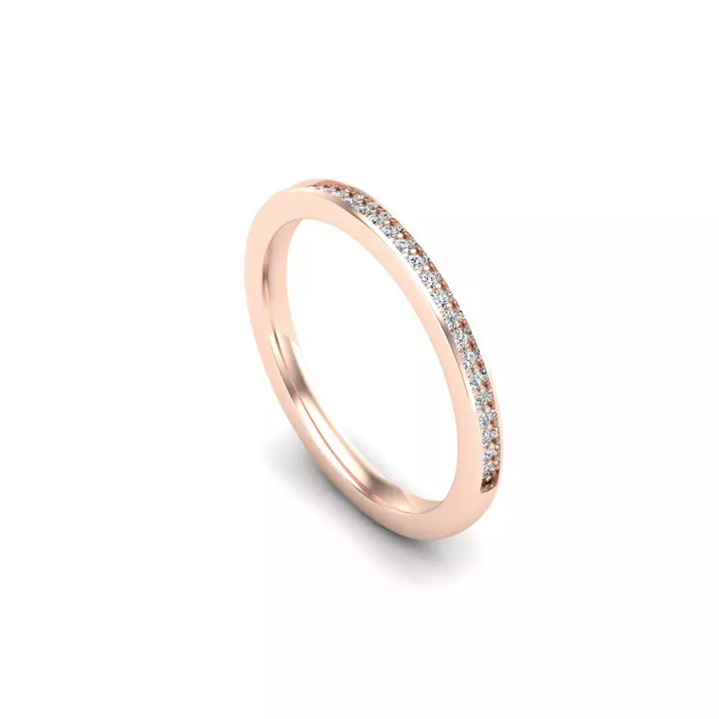 14K Rose Gold Octavia Pave Band