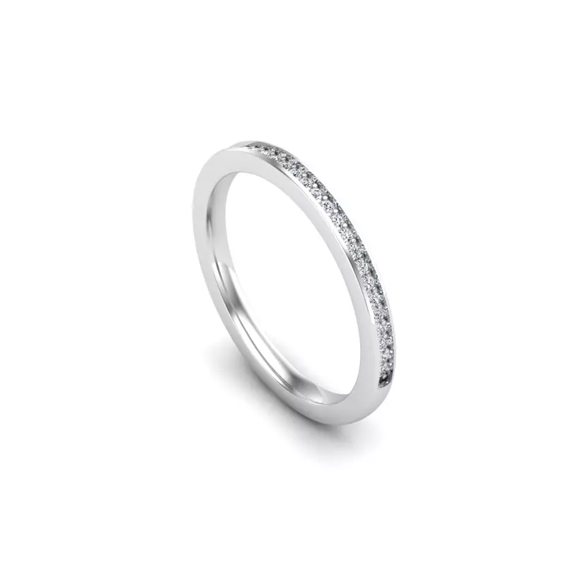 14K White Gold Octavia Pave Band