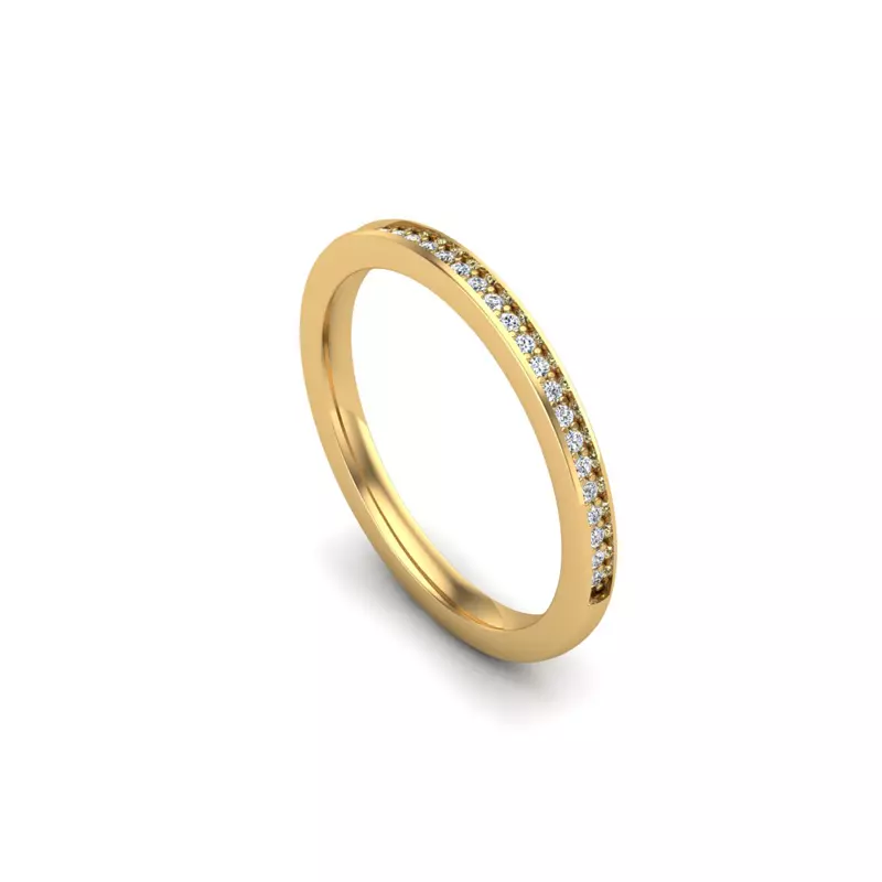 14K Yellow Gold Octavia Pave Band