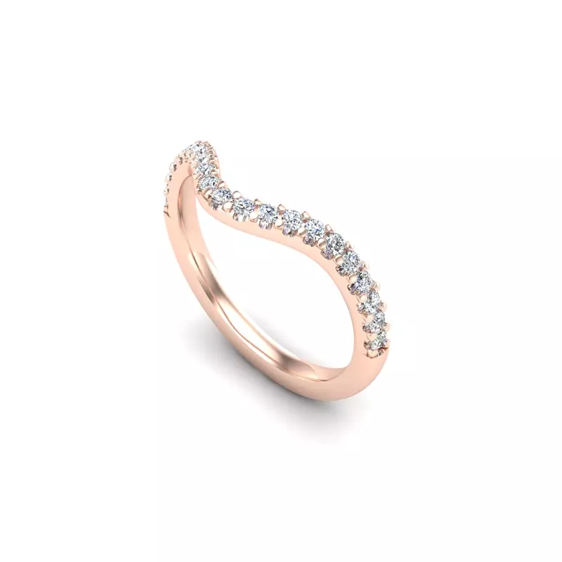 14K Rose Gold Talia Pave Band