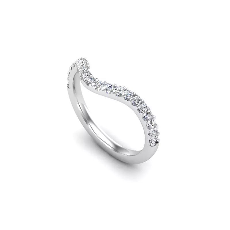14K White Gold Talia Pave Band