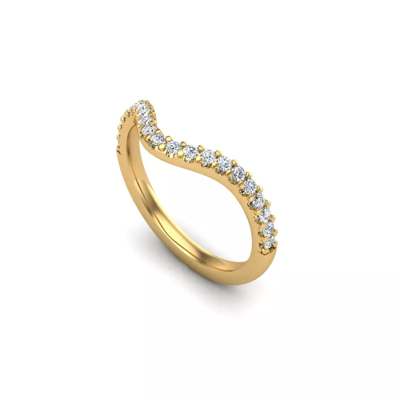 18K Yellow Gold Talia Pave Band