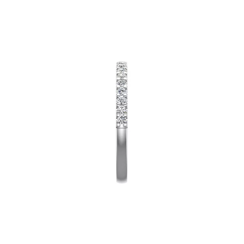 18K White Gold Demi Pave Band