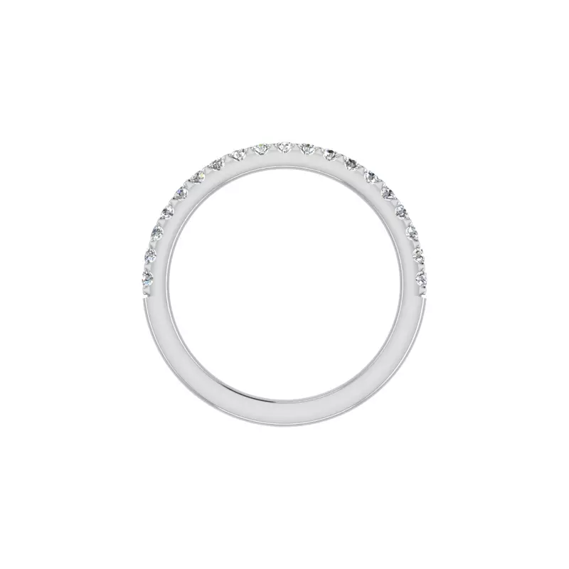 18K White Gold Demi Pave Band