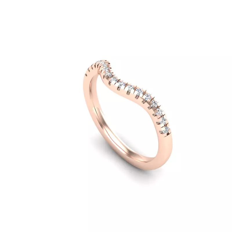 14K Rose Gold Ana Pave Band