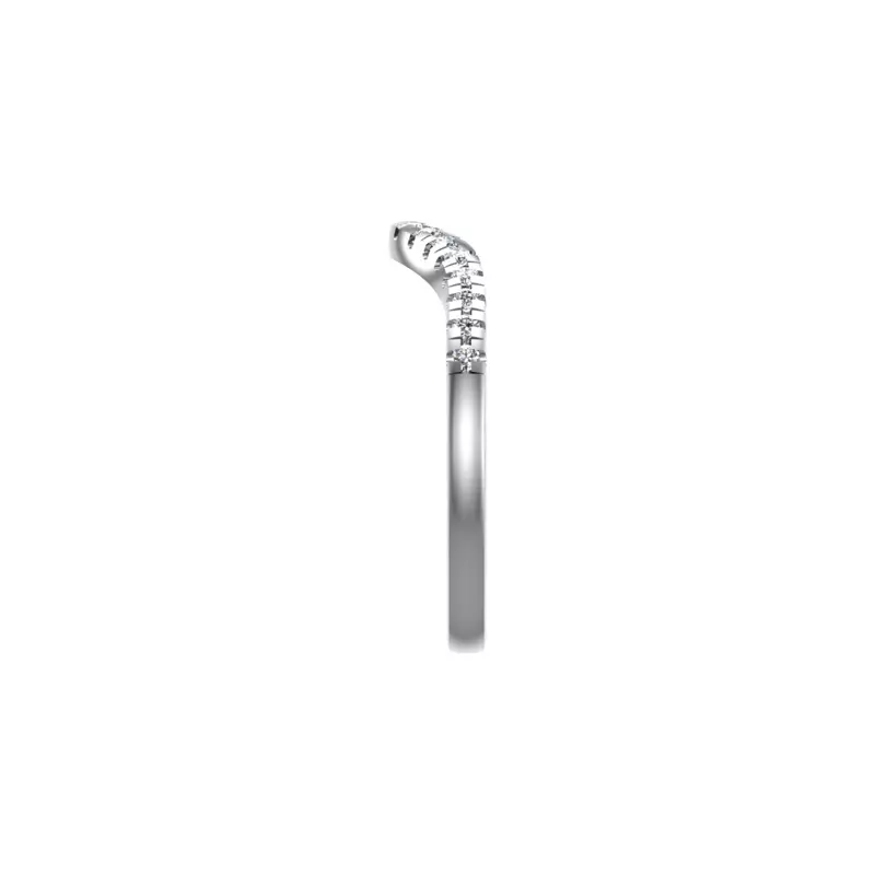 14K White Gold Ana Pave Band