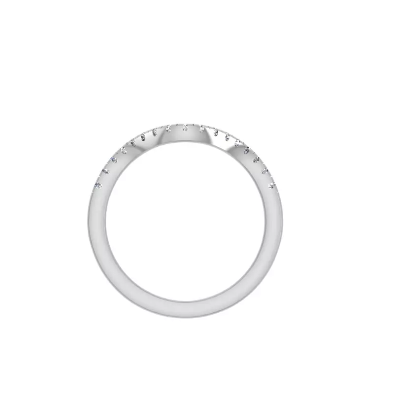 14K White Gold Ana Pave Band