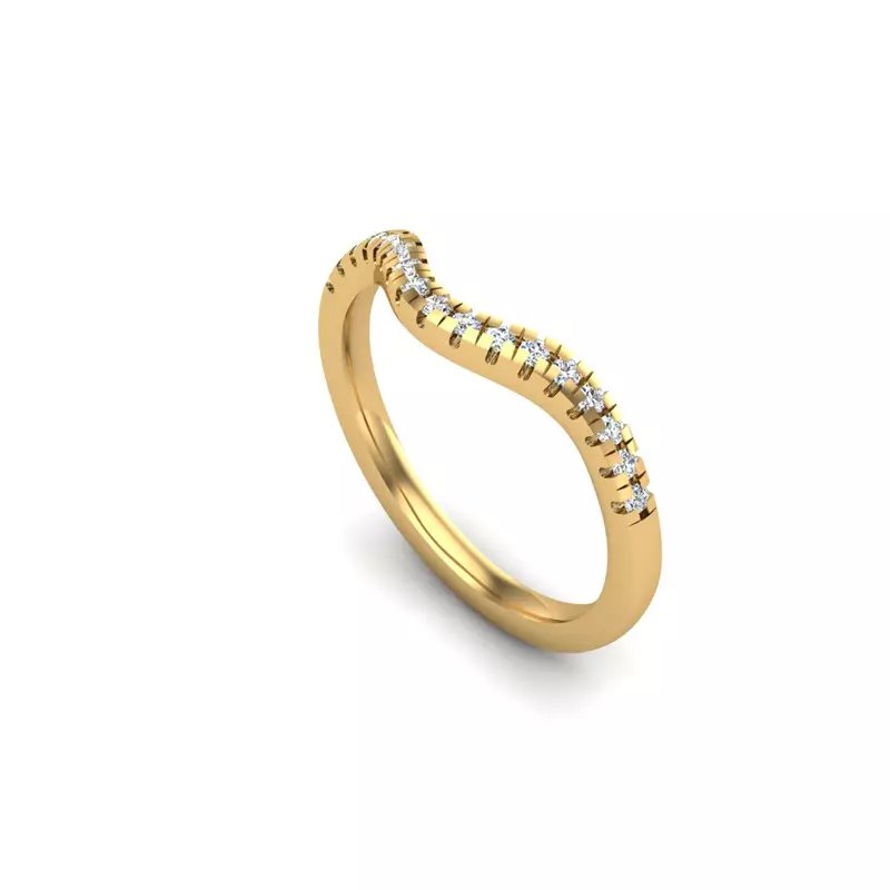 14K Yellow Gold Ana Pave Band