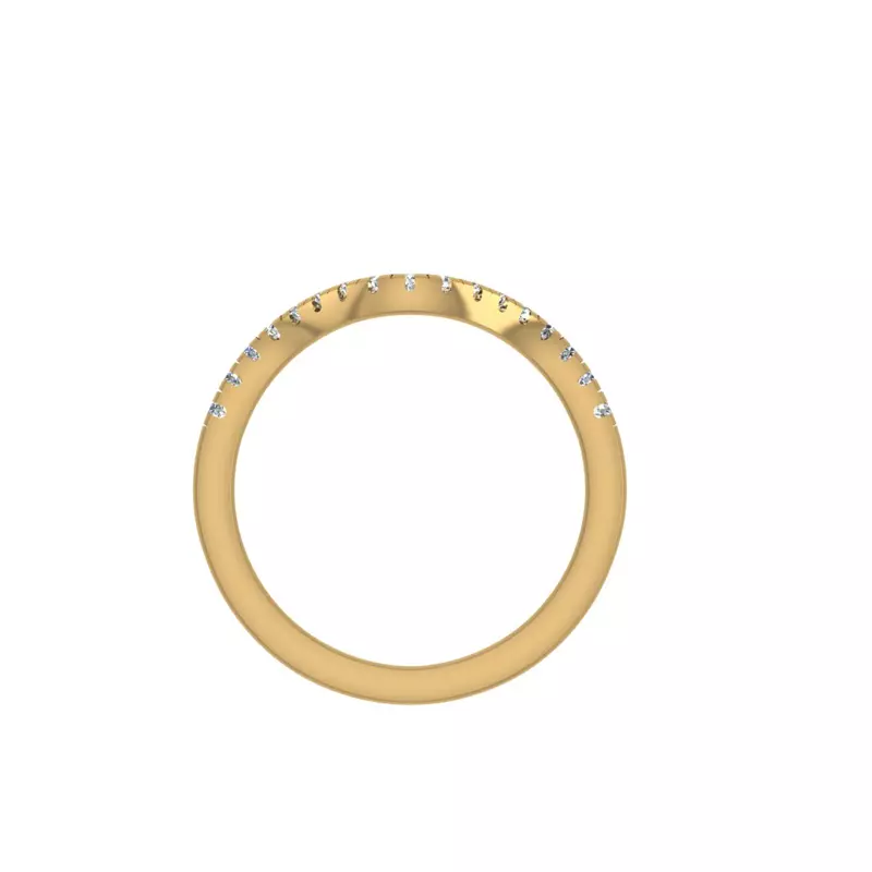 18K Yellow Gold Ana Pave Band