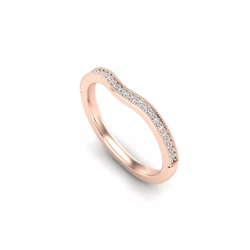 14K Rose Gold Ava Pave Band