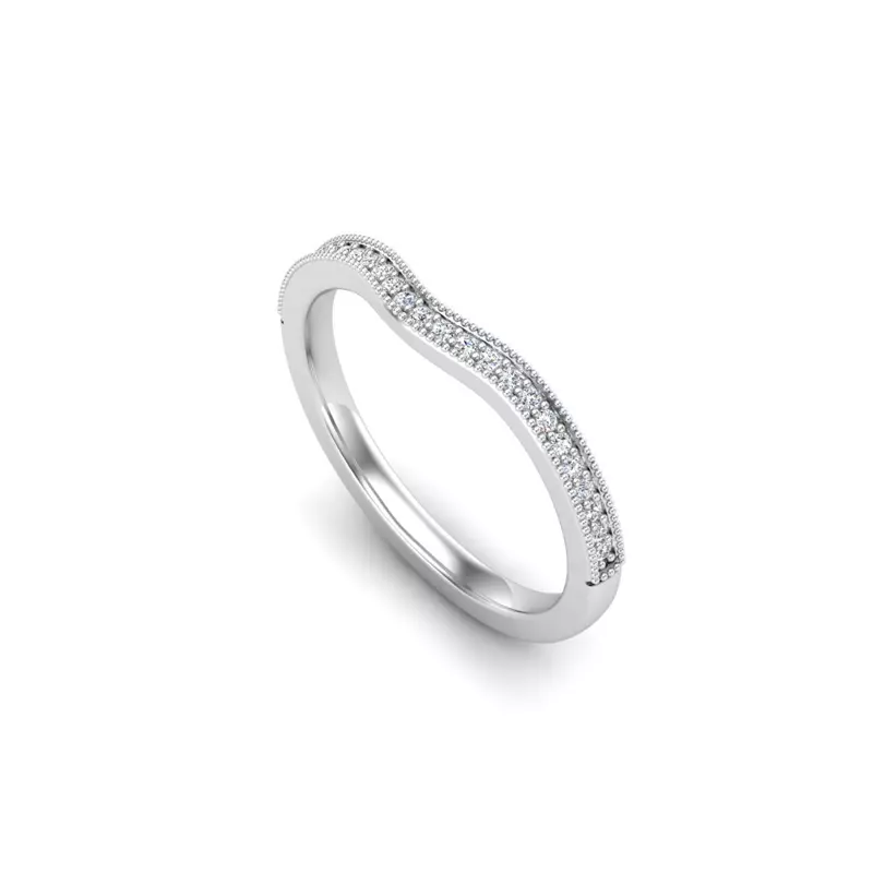 14K White Gold Ava Pave Band