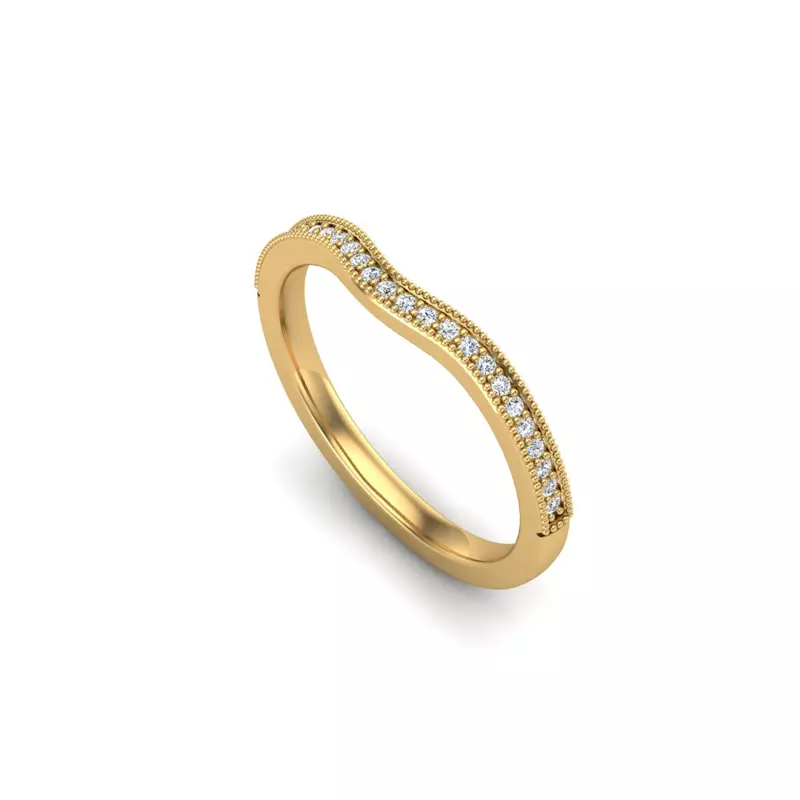 14K Yellow Gold Ava Pave Band
