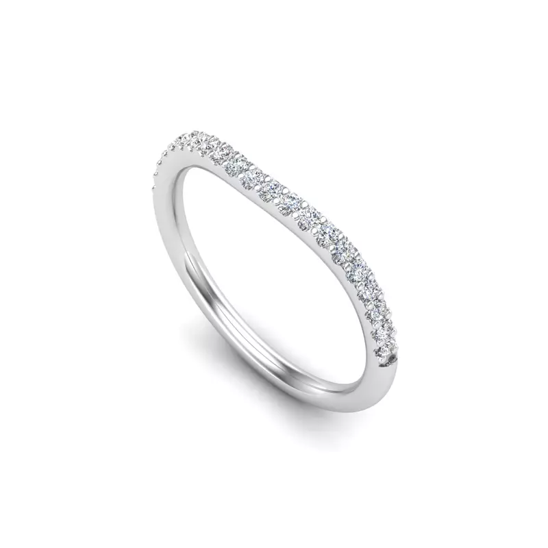 14K White Gold Tatum Pave Band