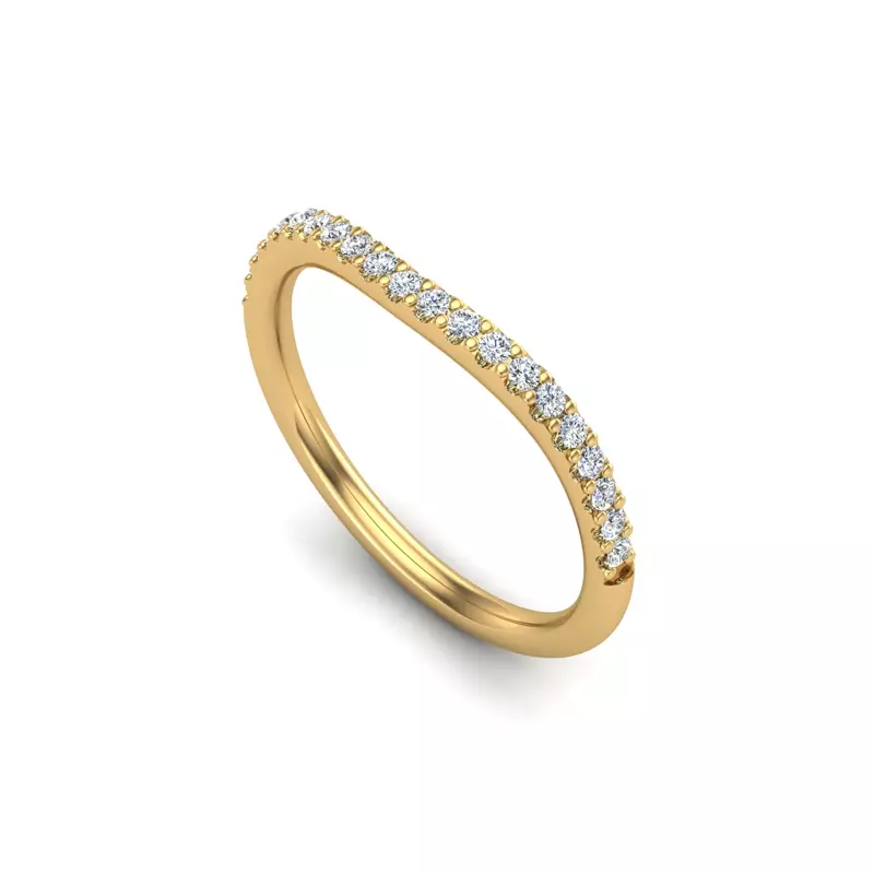 14K Yellow Gold Tatum Pave Band