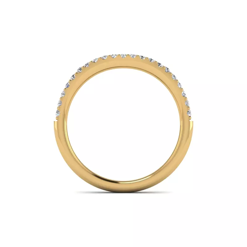 18K Yellow Gold Tatum Pave Band