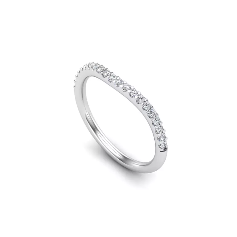 14K White Gold Mackenzie Pave Band