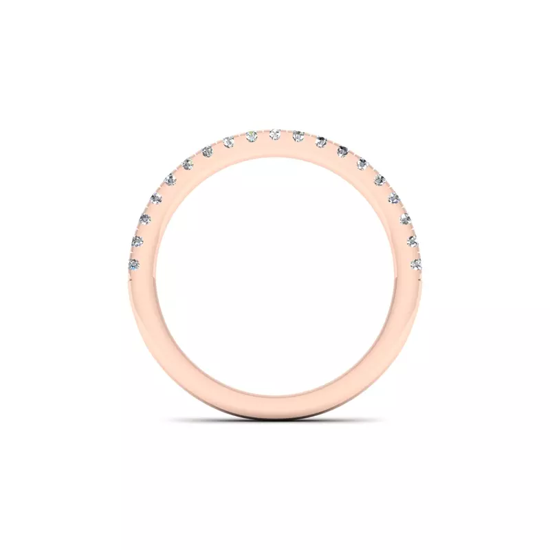 14K Rose Gold Janet Pave Band