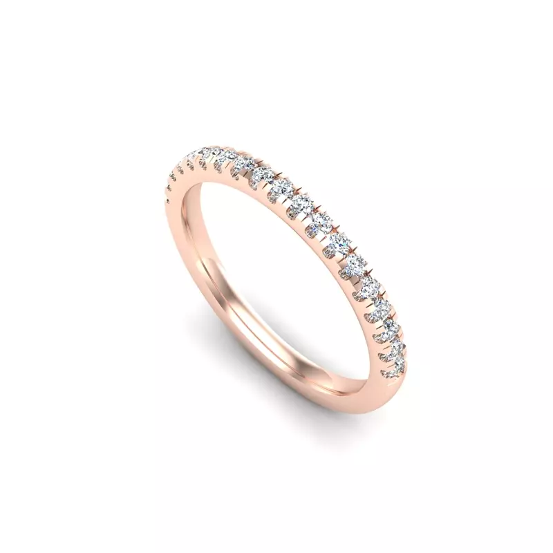 14K Rose Gold Janet Pave Band