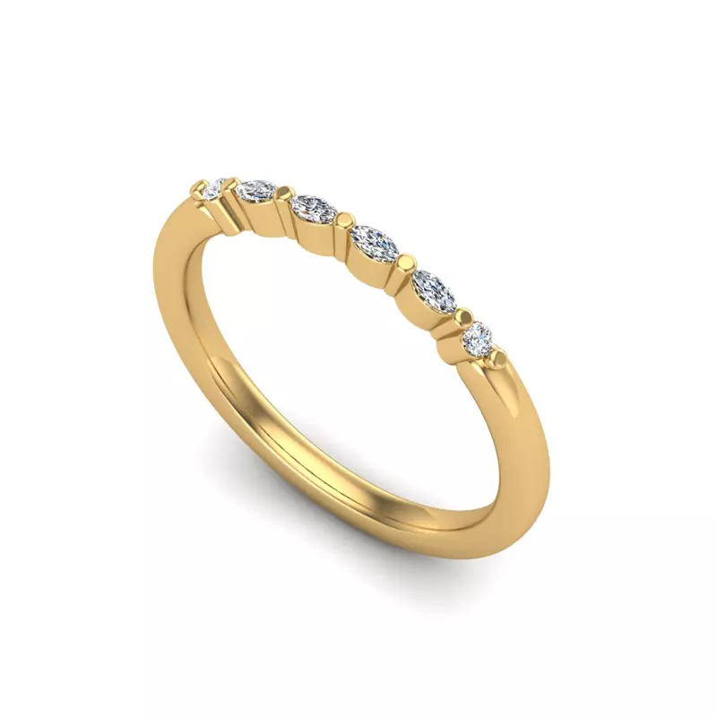 18K Yellow Gold Nyla Pave Band