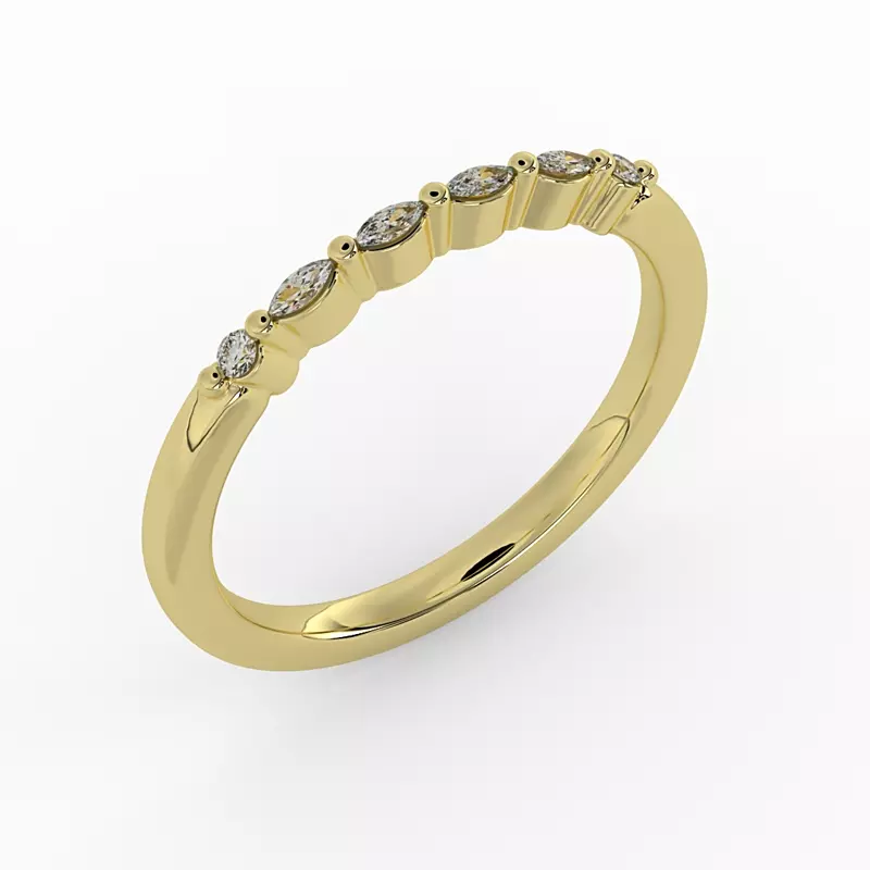 18K Yellow Gold Nyla Pave Band