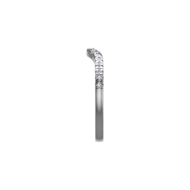 14K White Gold Palmer Pave Band