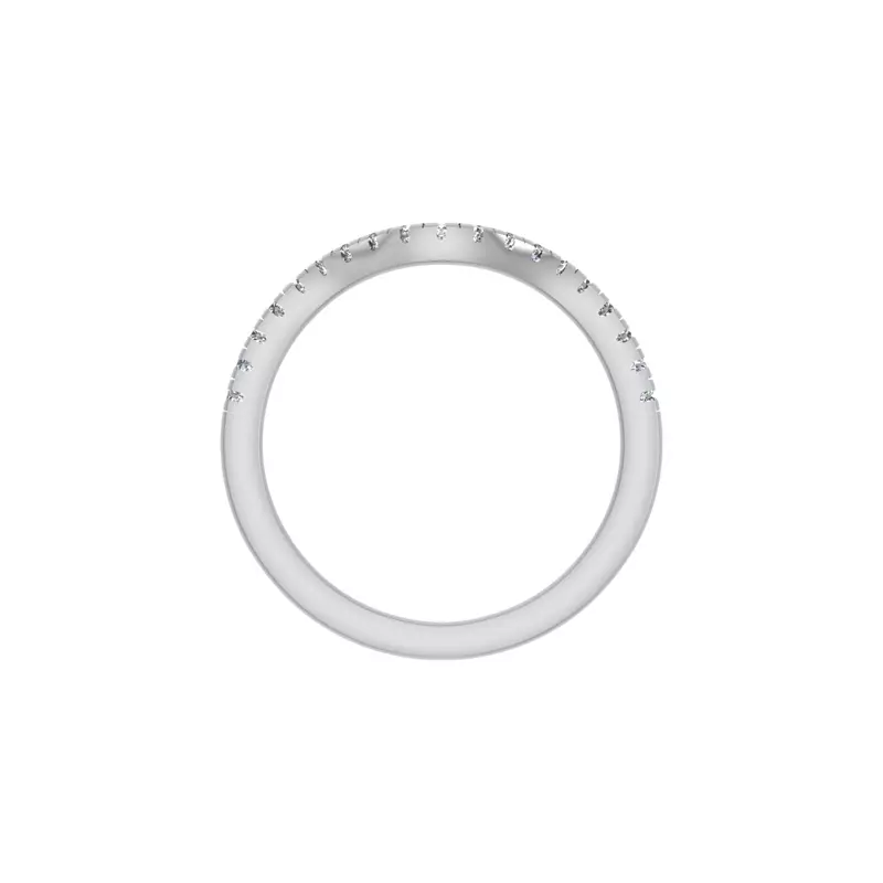 14K White Gold Palmer Pave Band