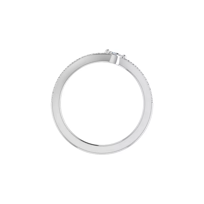 18K White Gold Rebecca Pave Band
