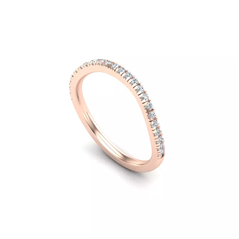 14K Rose Gold Angela Pave Band