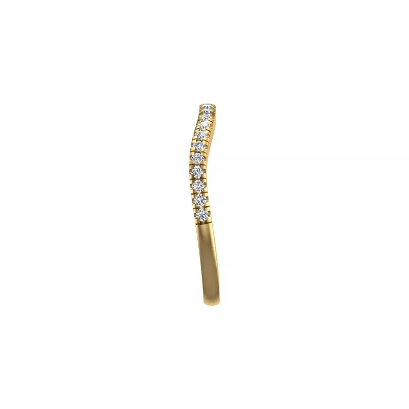 14K Yellow Gold Angela Pave Band