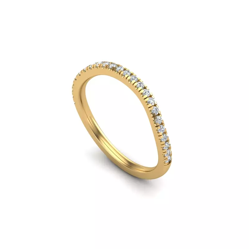 14K Yellow Gold Angela Pave Band
