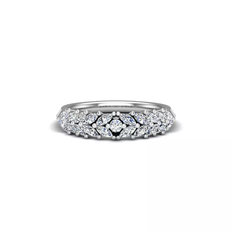18K White Gold Kali Pave Band