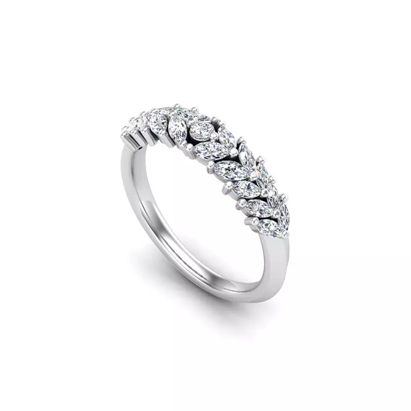 18K White Gold Kali Pave Band