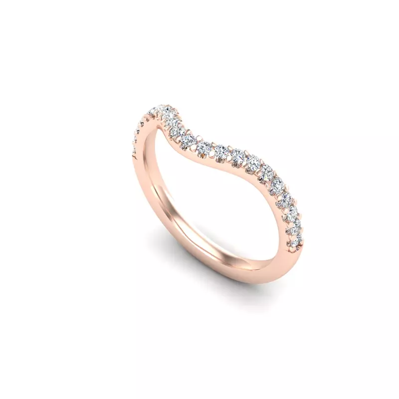 14K Rose Gold Melissa Pave Band