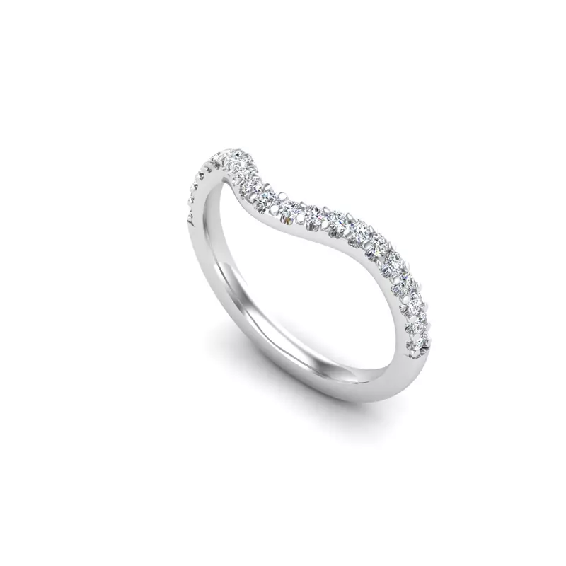14K White Gold Melissa Pave Band