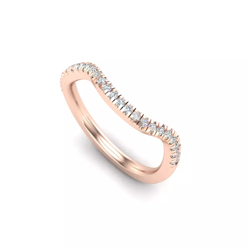 14K Rose Gold Alivia Pave Band