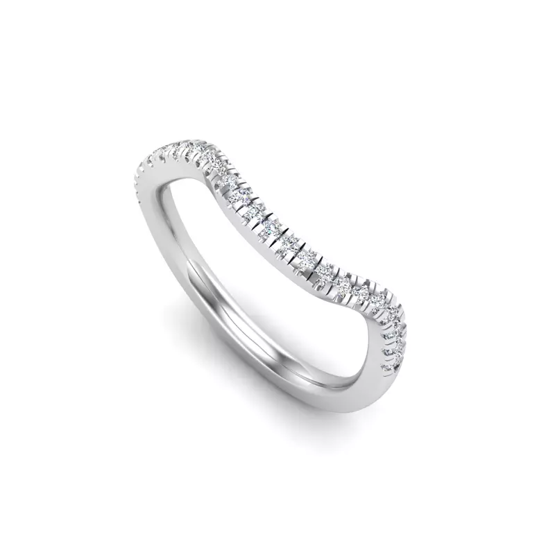 14K White Gold Alivia Pave Band