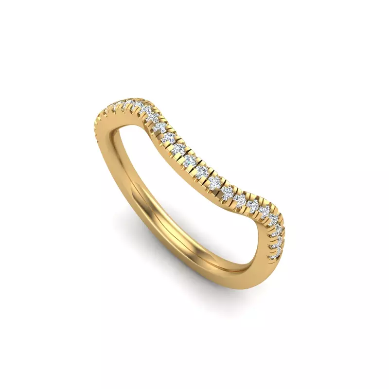 14K Yellow Gold Alivia Pave Band