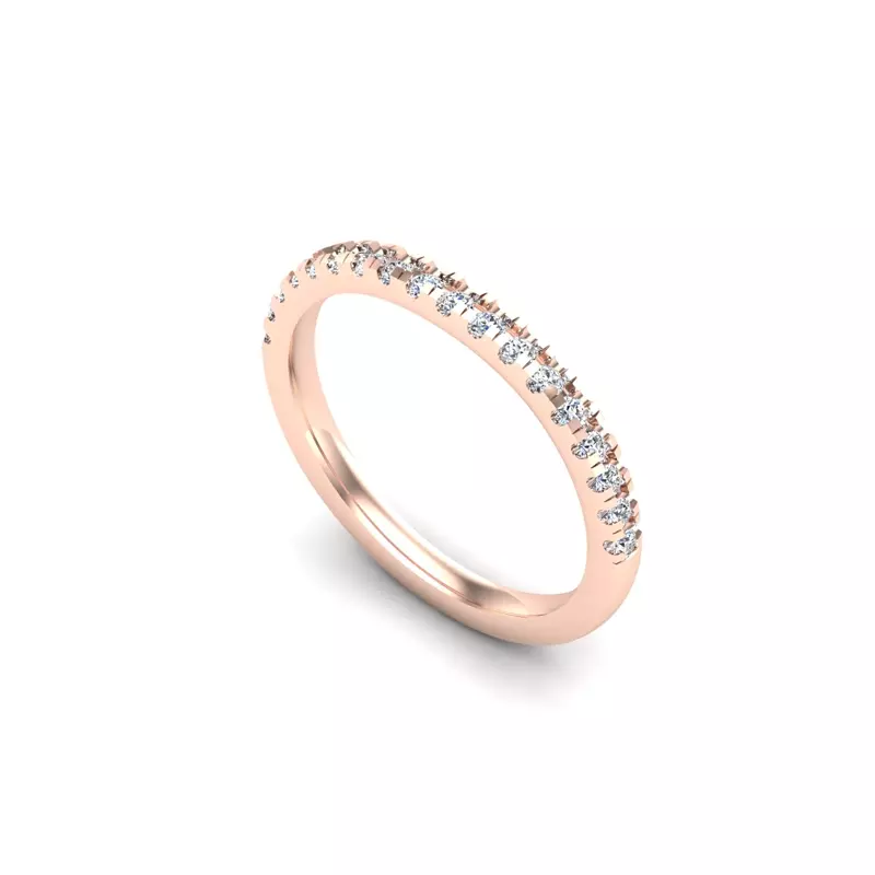 14K Rose Gold Raegen Pave Band